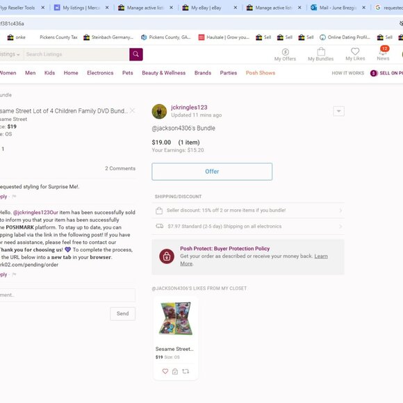 Sesame Street Lot of  4 Children Family DVD Bundle With Tall Cases - Picture 2 of 6